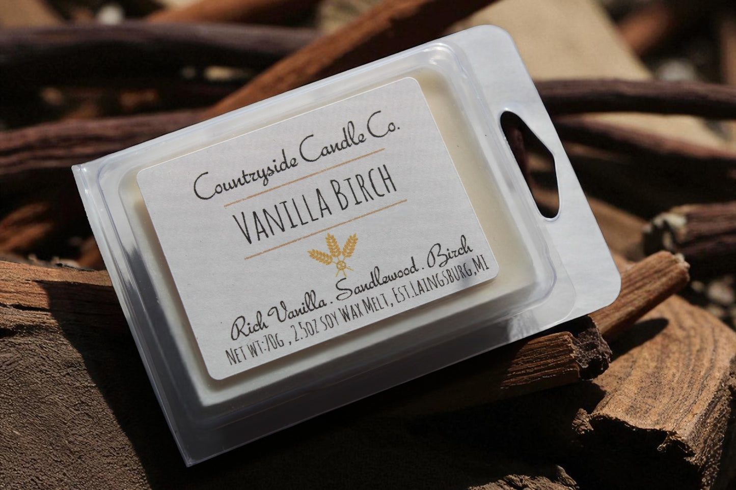 2.5oz Vanilla Birch Wax Melt