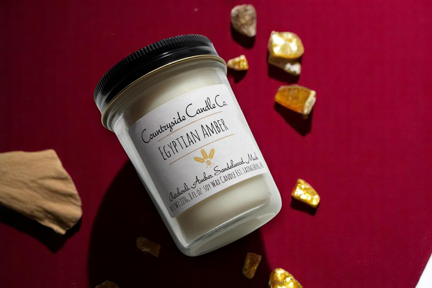 8oz Egyptian Amber Soy Candle