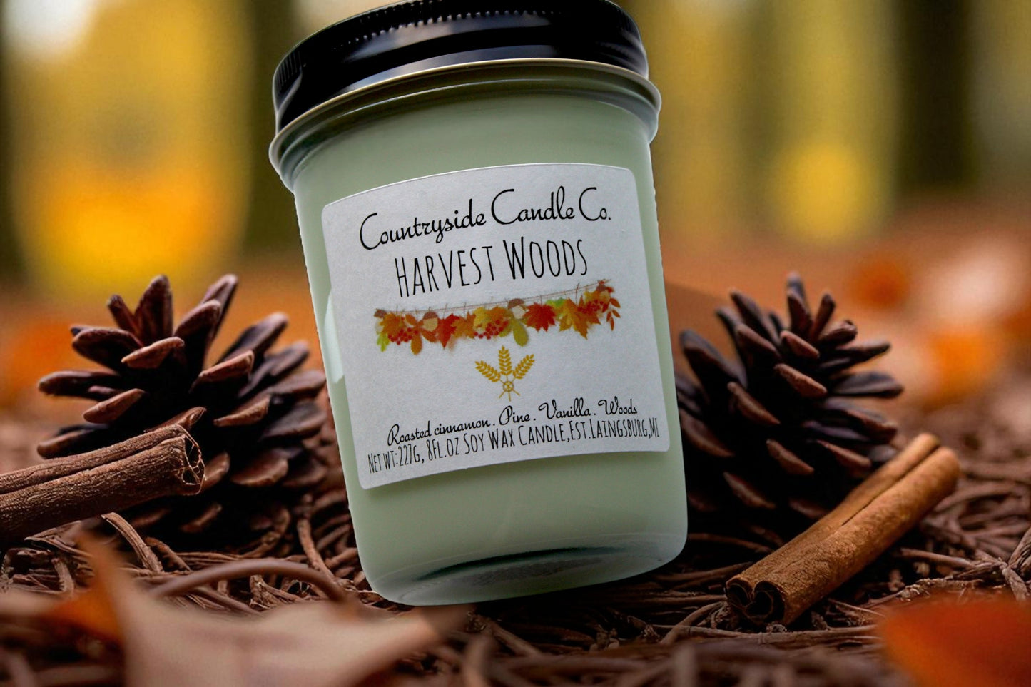 8oz Harvest Woods Soy Candle
