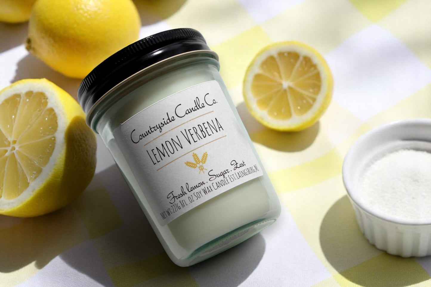 8oz Lemon Verbena Soy Candle