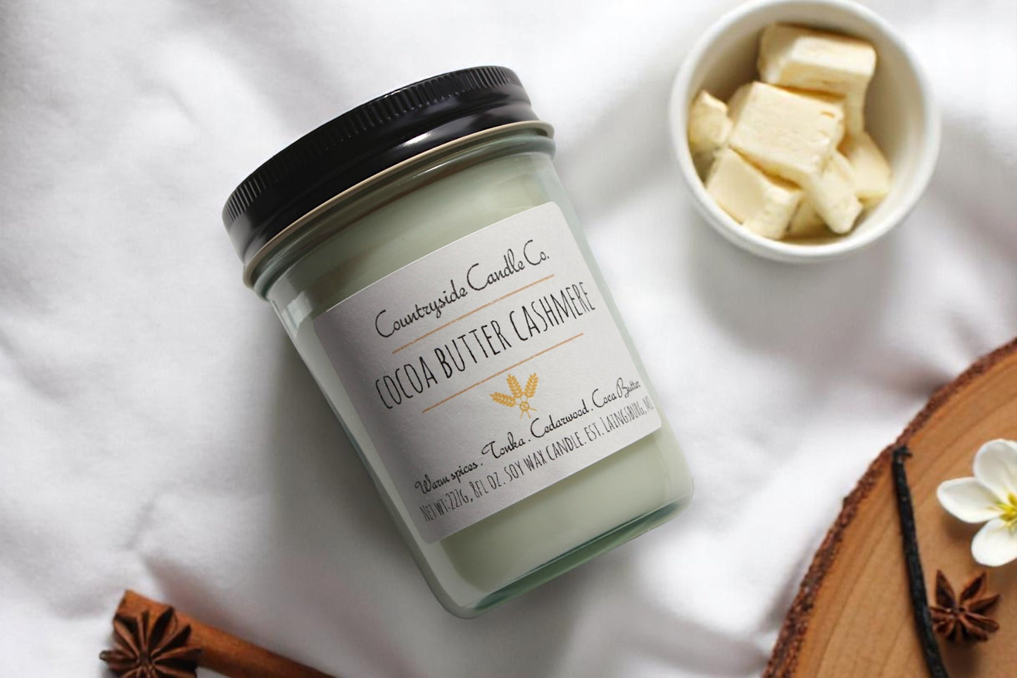 8oz Cocoa Butter Cashmere Soy Candle