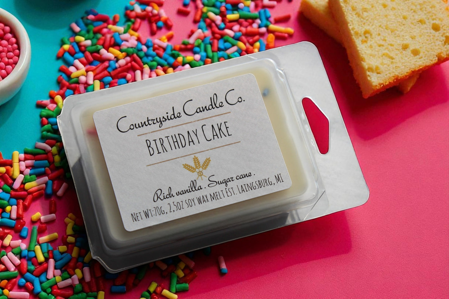 2.5oz Birthday Cake Wax Melt