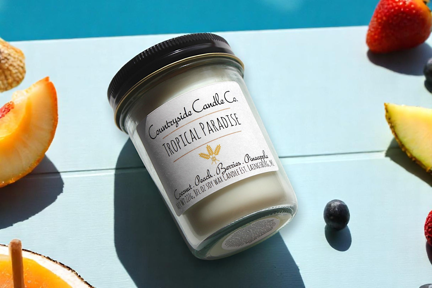 8oz Tropical Paradise Soy Candle