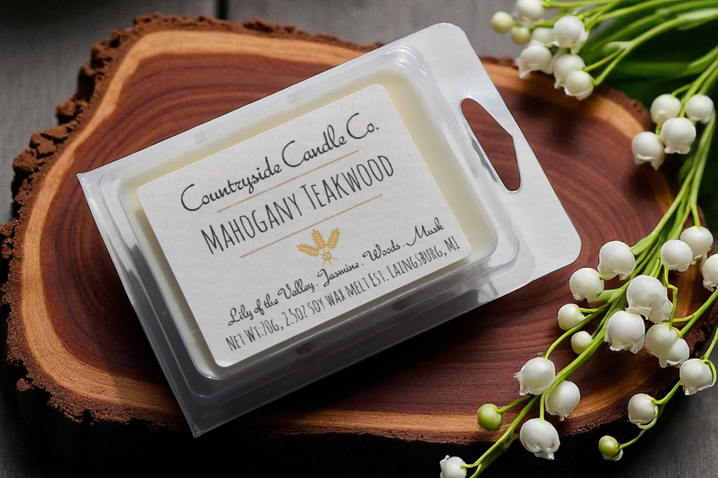 2.5oz Mahogany Teakwood Wax Melt