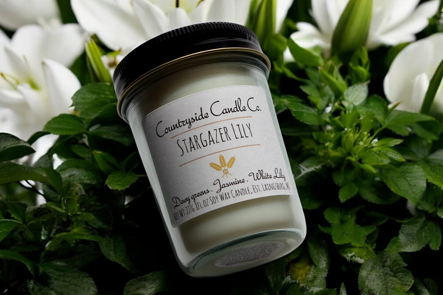 8oz Stargazer Lily Soy Candle