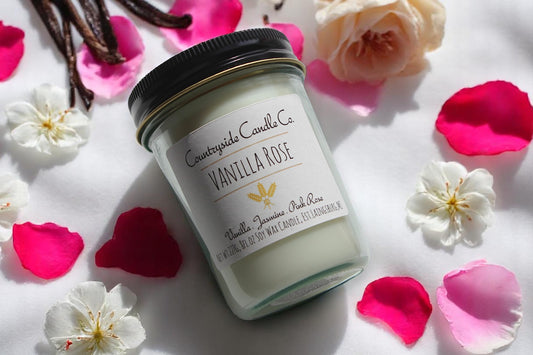 8oz Vanilla Rose Soy Candle