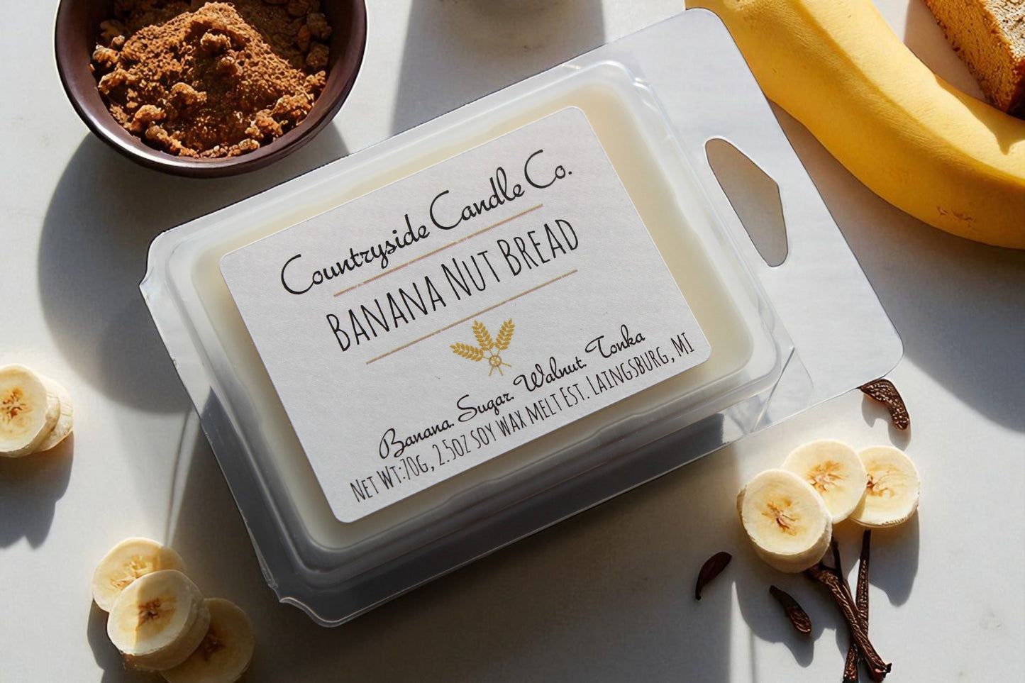 2.5oz Banana Nut Bread Wax Melt