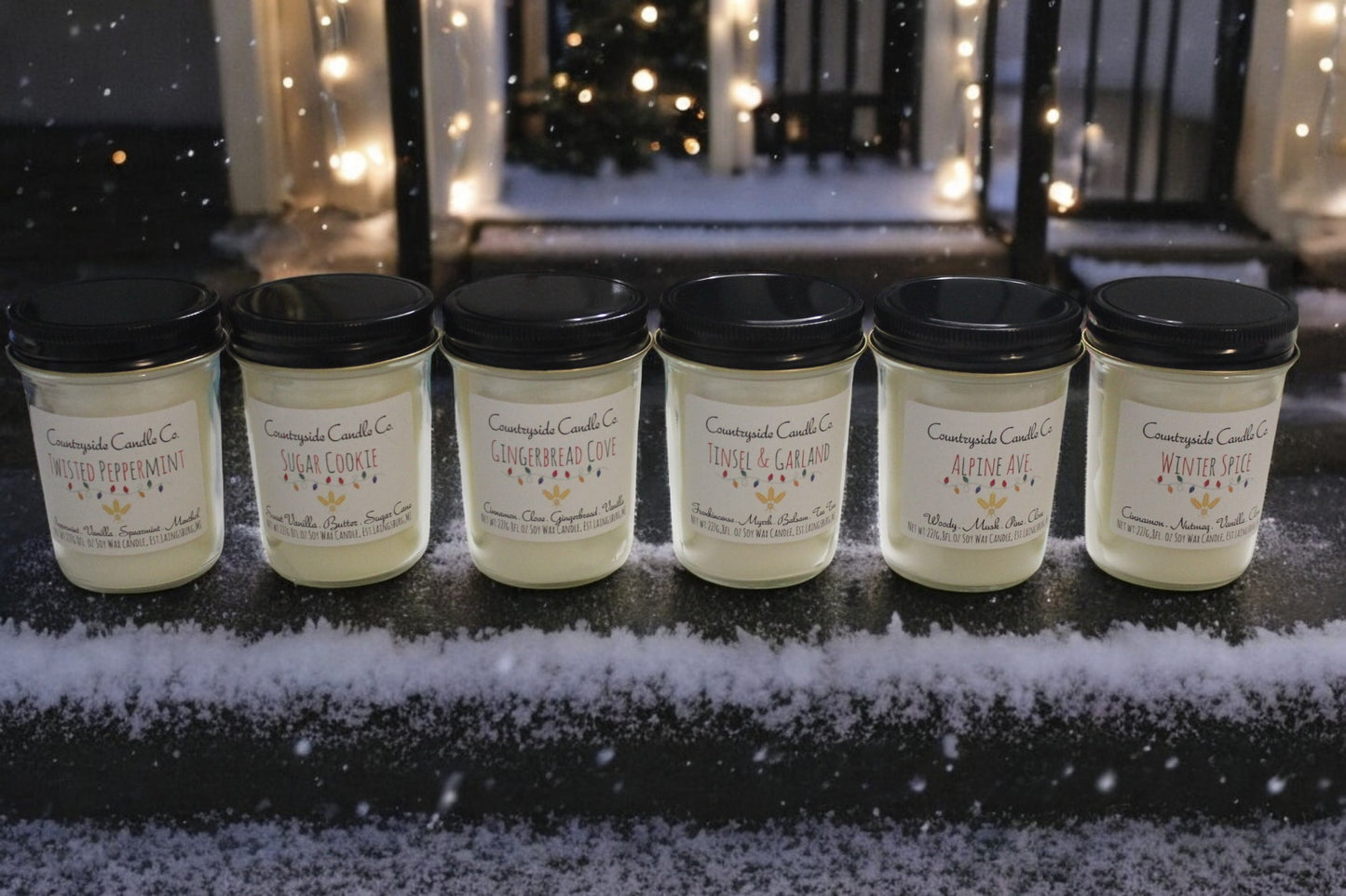 8oz Winter Candle Collection Bundle