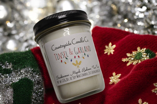 8oz Tinsel & Garland Soy Candle