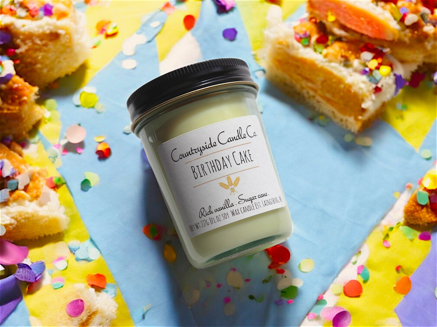 8oz Birthday Cake Soy Candle