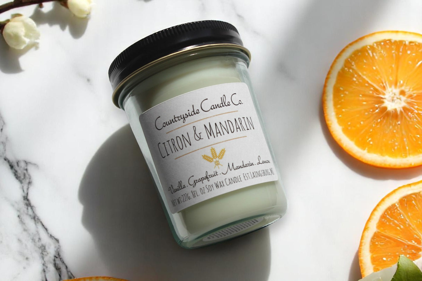 8oz Citron & Mandarin Soy Candle